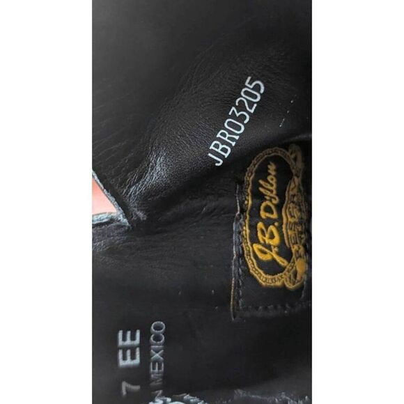 J.B. DILLON Brown Distressed Leather Western Boot Size 7EE - Picture 10 of 10